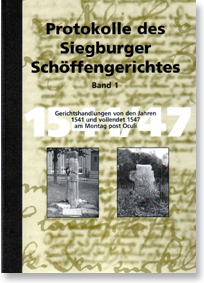 cover Protokolle des Siegburger Sch&ouml;ffengerichtes