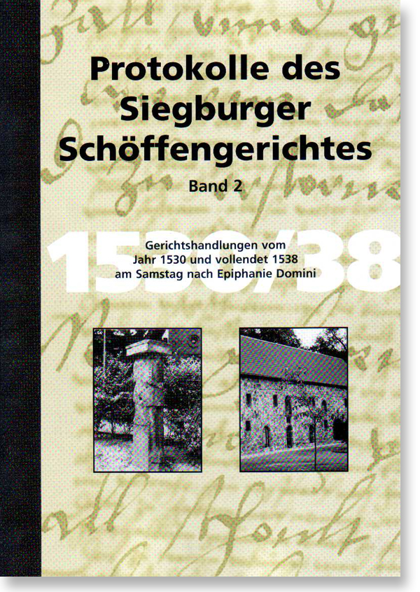 Cover Protokolle des Siegburger sch&ouml;ffengerichtes