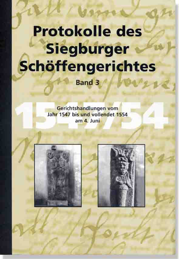 Cover Protokolle des Siegburger sch&ouml;ffengerichtes